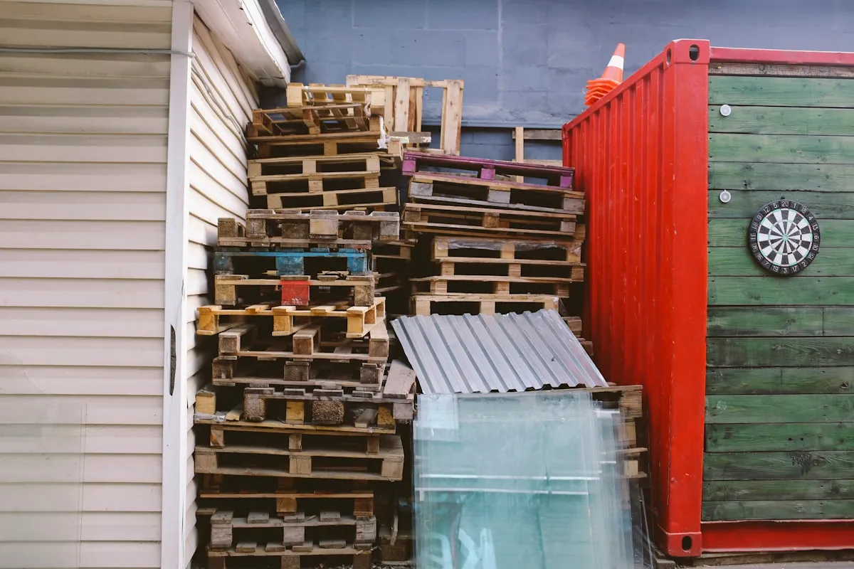 Wooden crates used for secure art transportation and storage